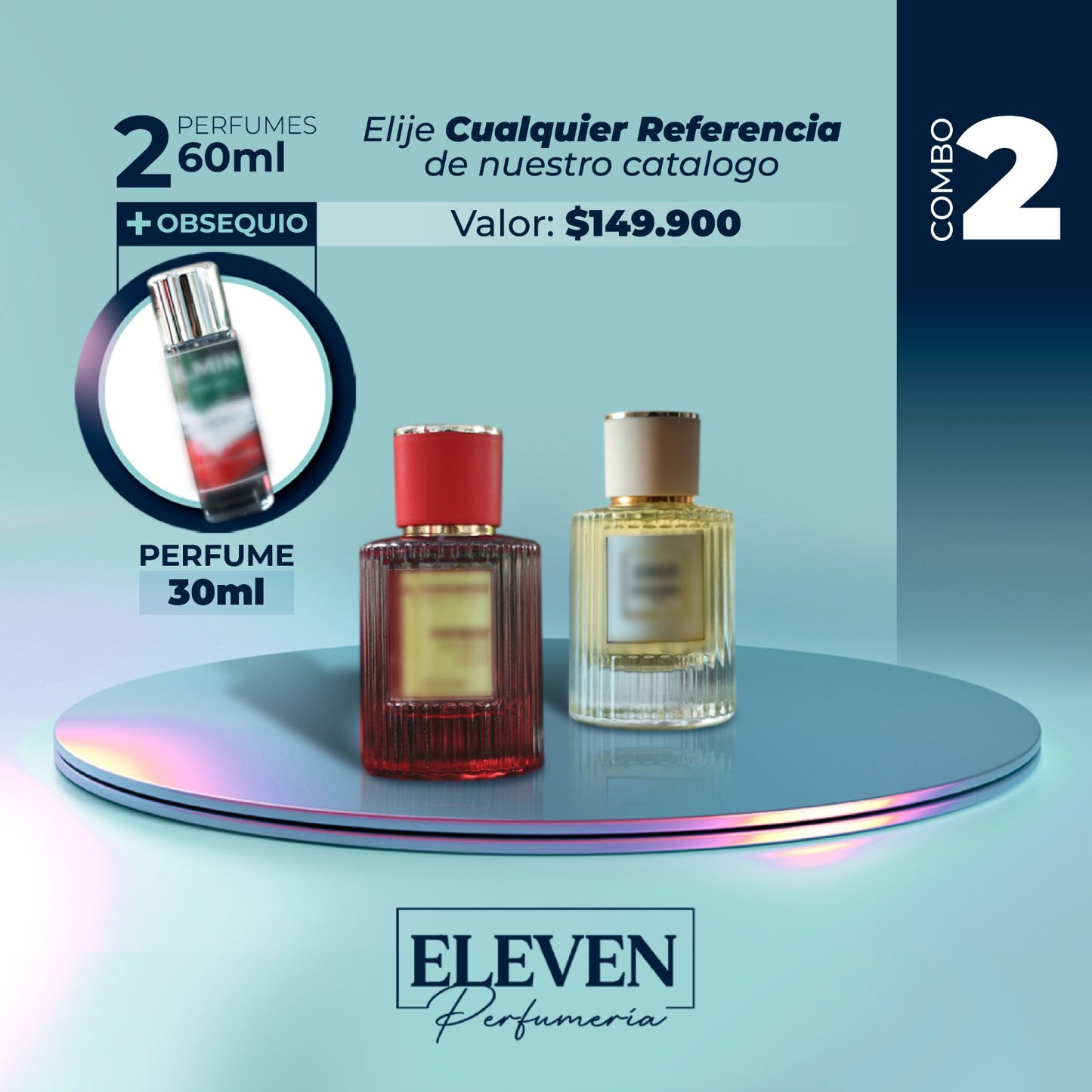 2 Perfumes 60 ml por $129,000 (Puedes escoger entre mas de 200 Referencias) + Obsequio Perfume 30 ml