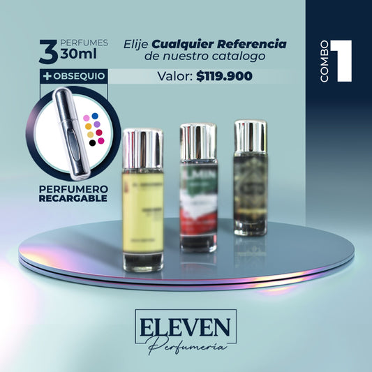 3 Perfumes 30 ml por $109,000 (Puedes escoger entre mas de 200 Referencias) + Obsequio Perfumero Recargable